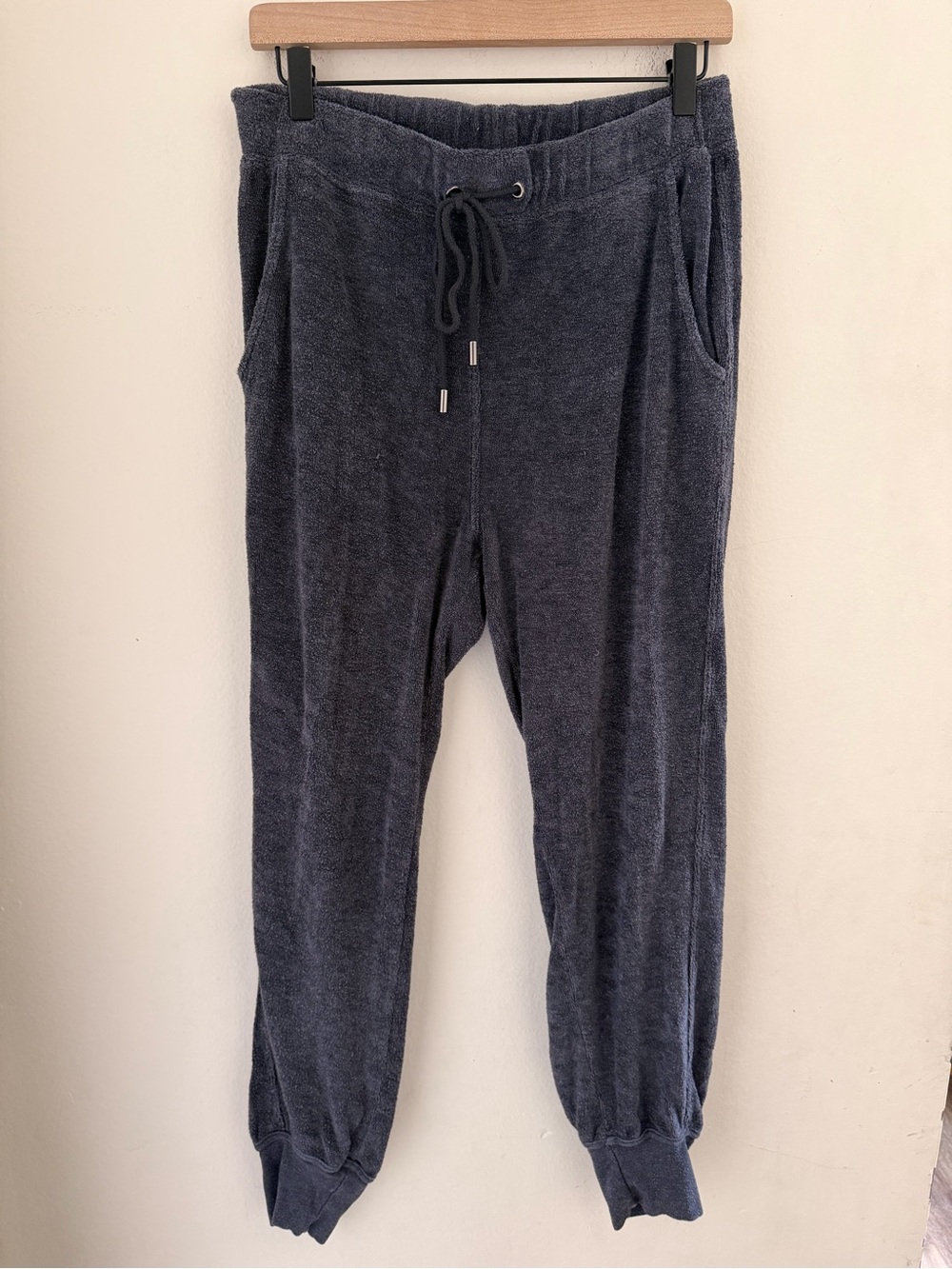 Apiece Apart Charcoal Grey Terry Knit Drawstring Lounge Joggers Sweatpants S